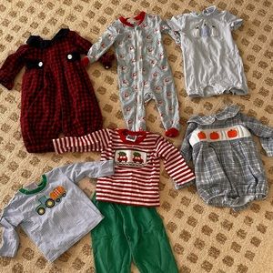 Bundle of boys fall/winter clothes, size 12-18 months. Various brands.